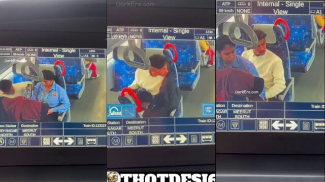 College Couple hanjob & blowjob boobs sucking and fucking hard Metro Bus viral mms Video