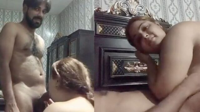 Paki Bhabhi Sex Scandal Leaked with Her Lover Sucking Dick