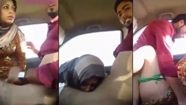 Pakistani Desi Aunty Car me choope lagake Choot marwate hue apne BF ke sath