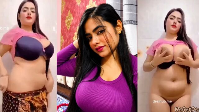 Anisha Momo Huge Bouncing Boobs, Strips Pants & Fingers Pink Pussy