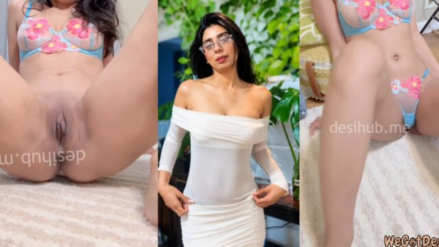 Aqsa Pervaiz Close Up Tease Boobs Pressing & Rubbing Her Tight Pink Pussy